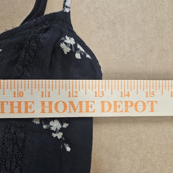 Abercrombie & Fitch Floral Hi Low Dress Black Ruffle Sundress Flower Size XSP - Picture 12 of 16